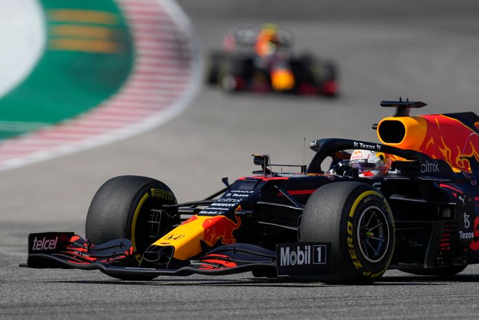 Verstappen in Austin, Texas, waar hij de GP van de Verenigde Staten won.