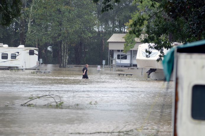 In Magnolia, Mississippi liep onder meer dit kampeerterrein onder water.