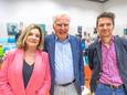Audio-verteller Catherine Keyl, hoofdpersoon Kees Oosterling  en schrijver/biograafJoep Boerboom bij de presentatie van het verrijkte e-book in de Stadkamer.