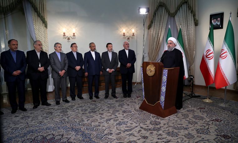 President Rohani reageert op de beslissing van zijn collega Donald Trump.  Beeld AP
