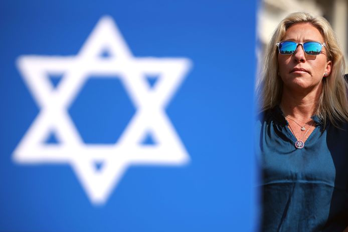 Marjorie Taylor Green roept op om Israël te steunen in het Israëlisch-Palestijns conflict. Beeld van eerder deze maand.