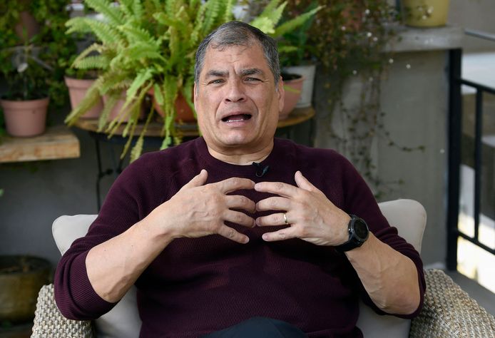 Archiefbeeld. De voormalig president van Ecuador, Rafael Correa. (13/04/2021)