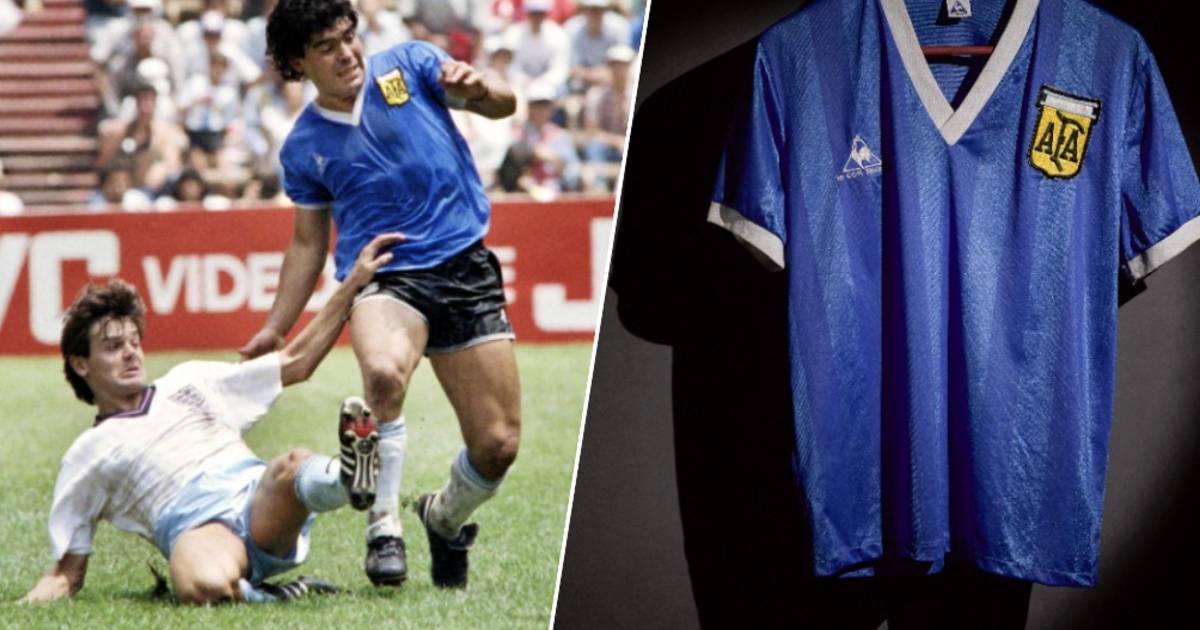 “La main de Dieu” le maillot de Maradona contre l'Angleterre en 1986