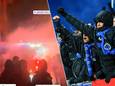 Links: PAOK diende officieel klacht in bij de UEFA na "krankzinnig" geweld tegen z'n fans door de Belgische politie. Rechts: Club-fans, eerder dit seizoen tijdens een Europese verplaatsing.