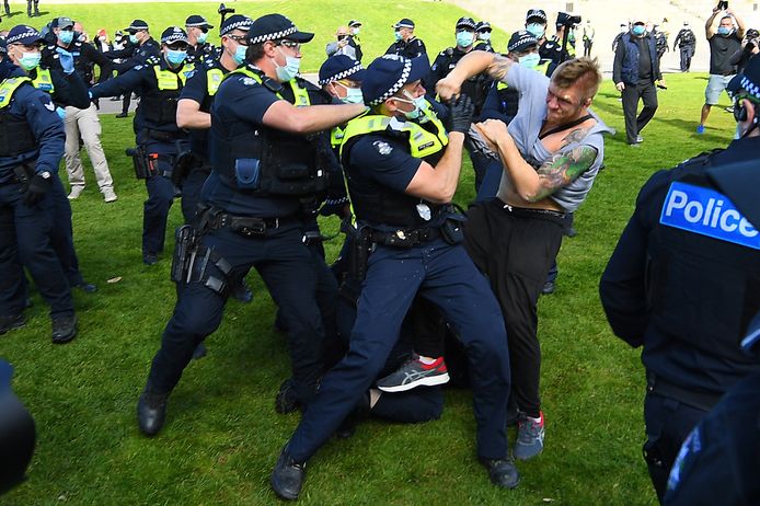 Arrestaties bij anti-lockdownprotesten in Melbourne