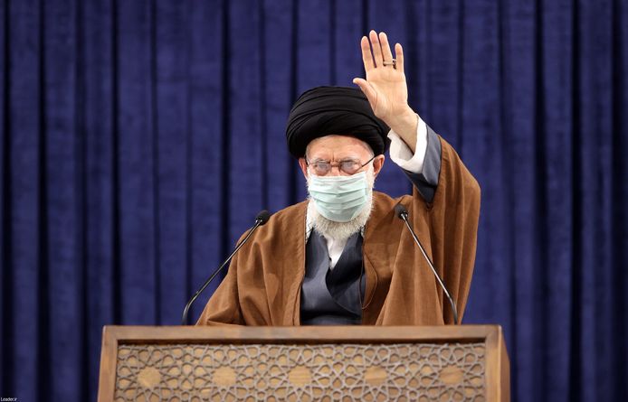De Iraanse leider ayatollah Ali Khamenei donderdag in Teheran.