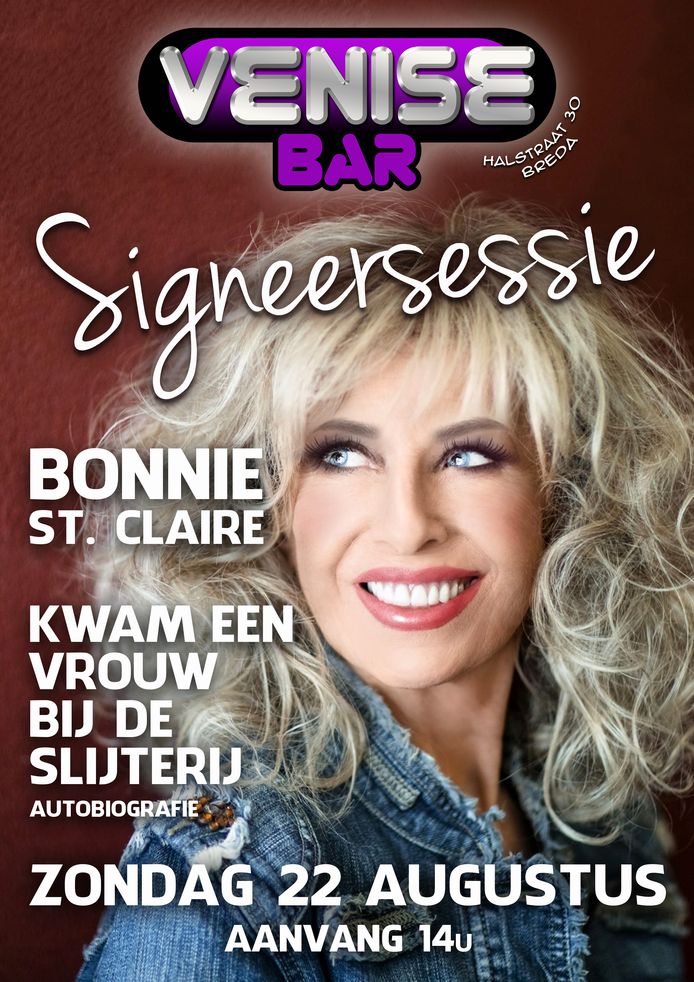 Bonnie St Claire Signeert Haar Biografie Bij Venise Bar Breda Bndestem Nl