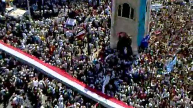 Les protestataires syriens contre une intervention militaire étrangère