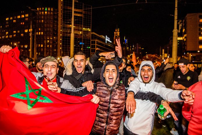 Marokko-fans vieren feest in Rotterdam, november vorig jaar: 'Dit is de hemel!'