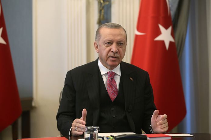 De Turkse president Recep  Tayyip Erdogan.