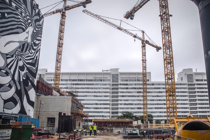 Bouwwerkzaamheden Spuiforum op het Spuiplein. Foto ter illustratie.