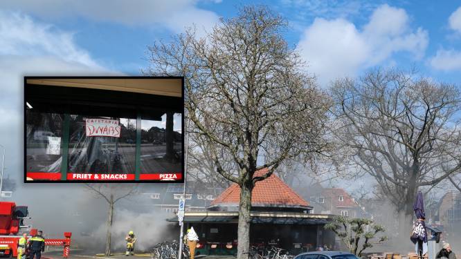 Cafetaria Dwars voorlopig niet open na brand, buurt leeft mee met eigenaren: ‘Heel triest voor ze’