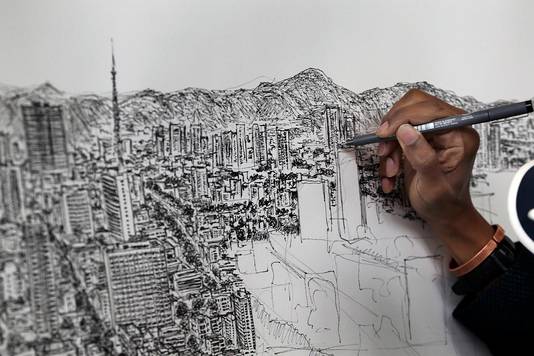 Autistische Artiest Kan Stad Na Een Blik Perfect Natekenen Cultuur Ad Nl