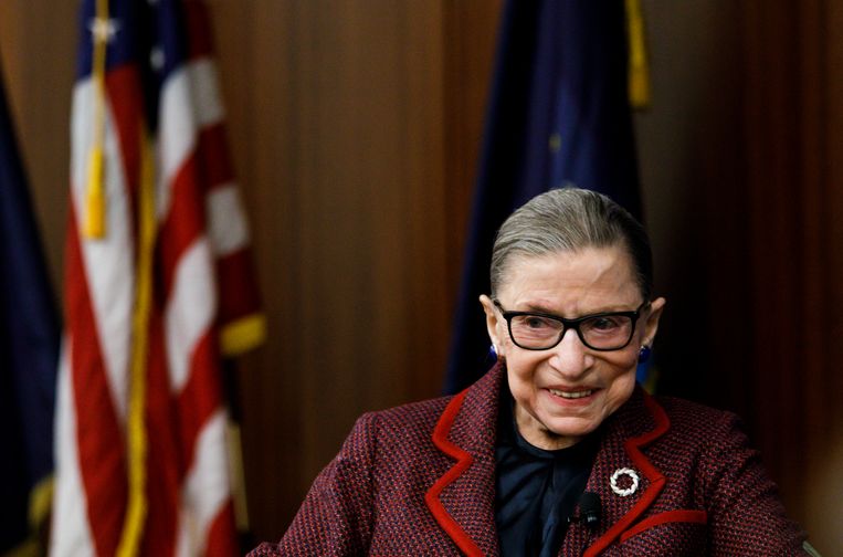 Archiefbeeld. Ruth Bader Ginsburg was de oudste rechter van het Amerikaanse Hooggerechtshof. (06/08/2018) Beeld EPA