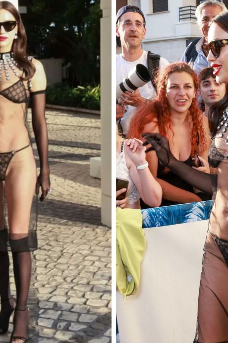 Irina Shayk ose la robe transparente au Festival de Cannes