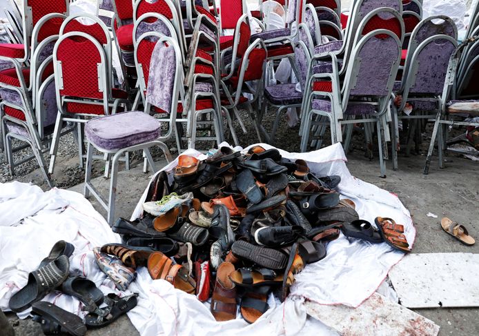 De veiligheidsdiensten hebben de schoenen van dodelijke slachtoffers verzameld.