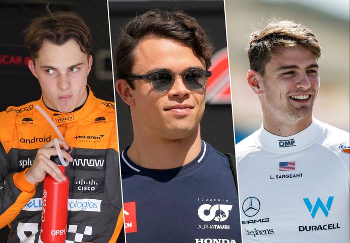 Oscar Piastri, Nyck de Vries et Logan Sargeant.