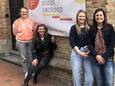 De vier dames bij de aankondiging van de eerste stockverkoop vorig jaar aan de Site Vancoillie. Dit keer verhuizen ze naar Cultuurhuis De Keizer