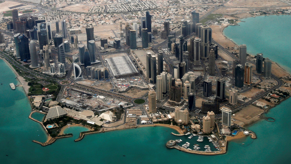De diplomatieke wijk in Qatar. Beeld reuters