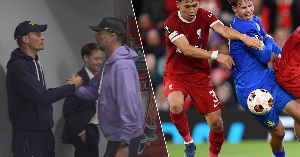 Aspetto.  La foto unica della serata: Jurgen Klopp si congratula con Pilsen e l’Union che sono venuti a combattere ad Anfield |  gli sport