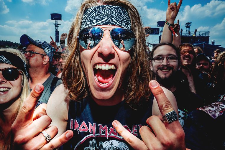 Graspop Metal Meeting 2019 in Dessel. ‘Heavy metal is inmiddels door alle leeftijdsgrenzen en sociale klassen heen gebroken.’ Beeld Stefaan Temmerman