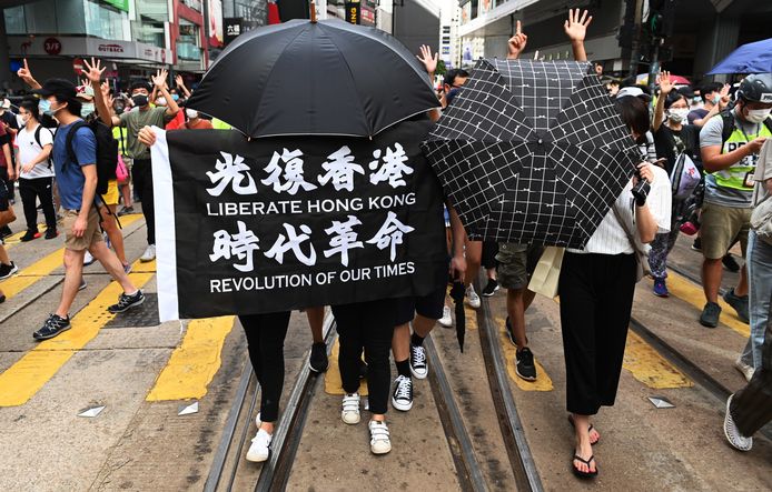 Archiefbeeld van de protesten tegen de Chinese veiligheidswet.