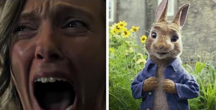 De horror-trailer die werd vertoond voor de 'Peter Rabbit'-film werd niet goed ontvangen.