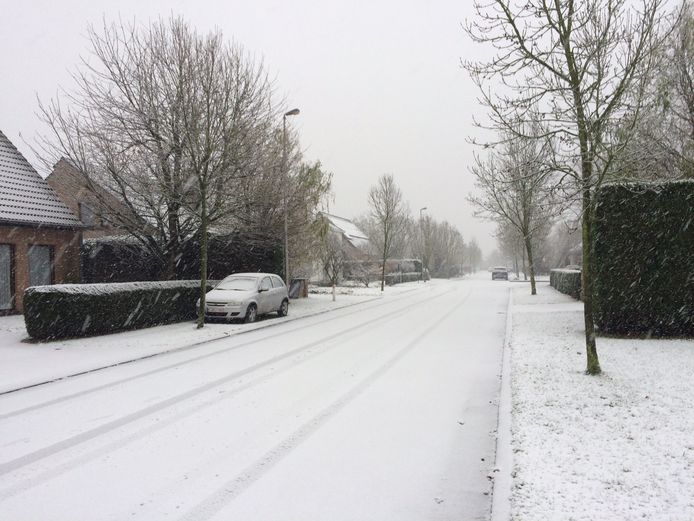 In Gent bleef de sneeuw liggen.