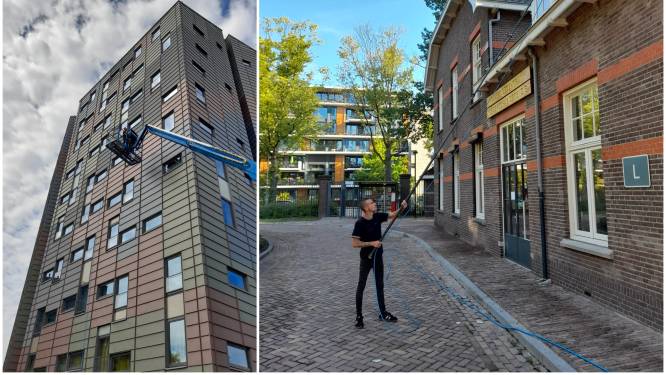 Daan (37) wast ramen van hoge gebouwen: ‘Ben al een aantal keer vast komen te zitten met de gondel’