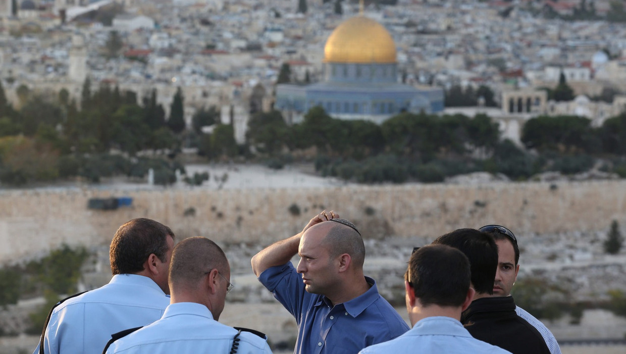 De Israëlische minister Naftali Bennett, vorige week tijdens een bezoek aan Jeruzalem. Beeld epa