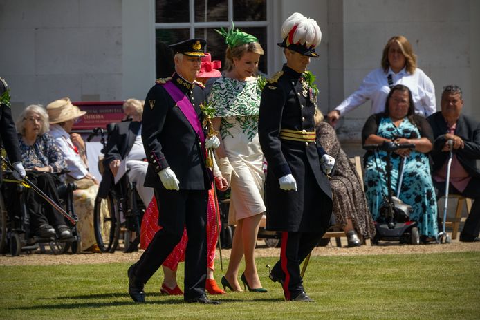 Koning Filip en koningin Mathilde in Londen.