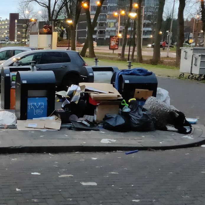 De plek waar het doosje met het adresabel is aangetroffen.