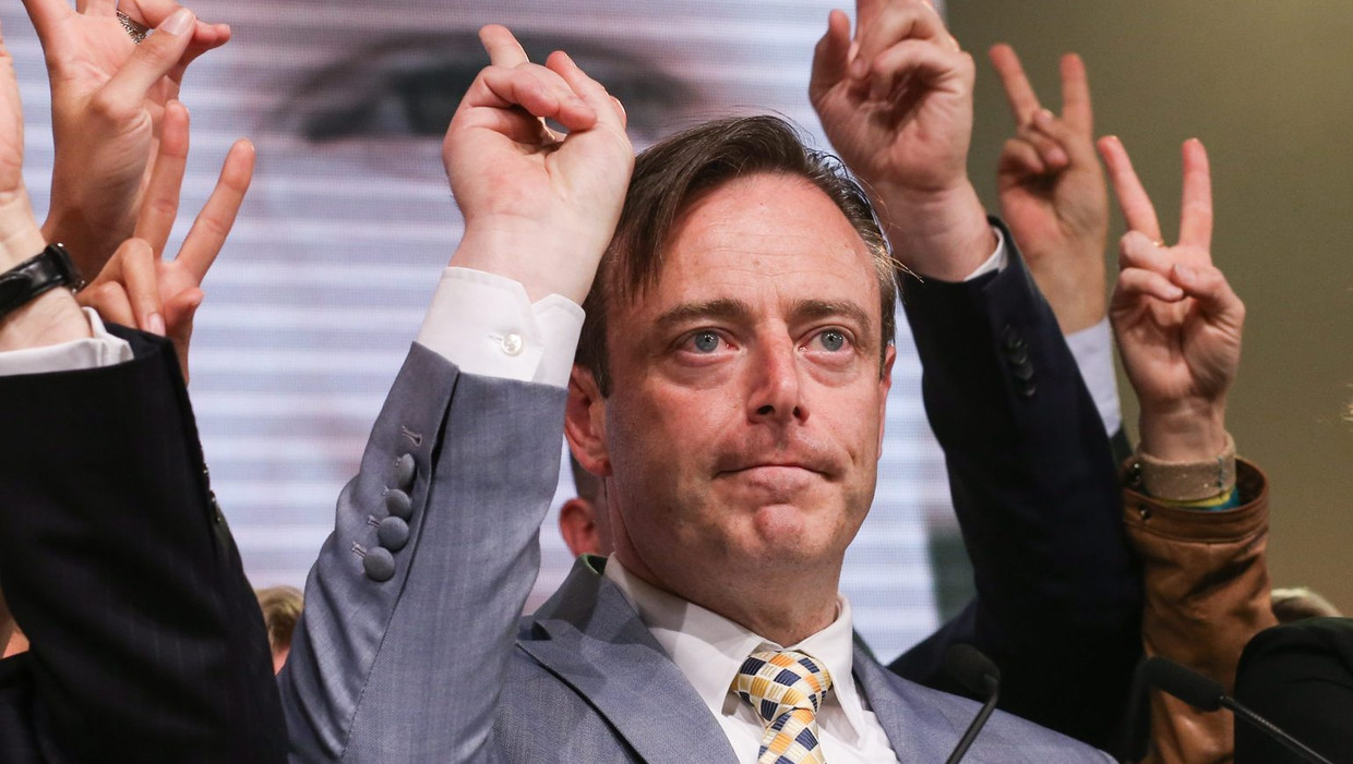 voorman Bart De Wever van de Nieuw-Vlaamse Alliantie (N-VA) Beeld epa