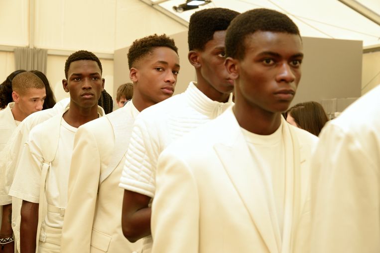 Diversiteit op de catwalk bij de eerste collectie van Virgil Abloh voor Louis Vuitton, juni 2018. Beeld RV Louis Vuitton