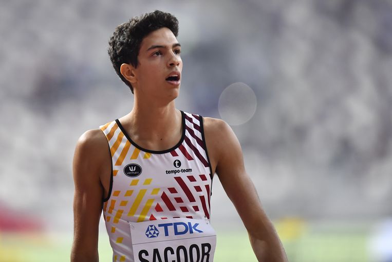 Jonathan Sacoor tijdens het WK 2019 in Doha, Qatar. Beeld BELGA