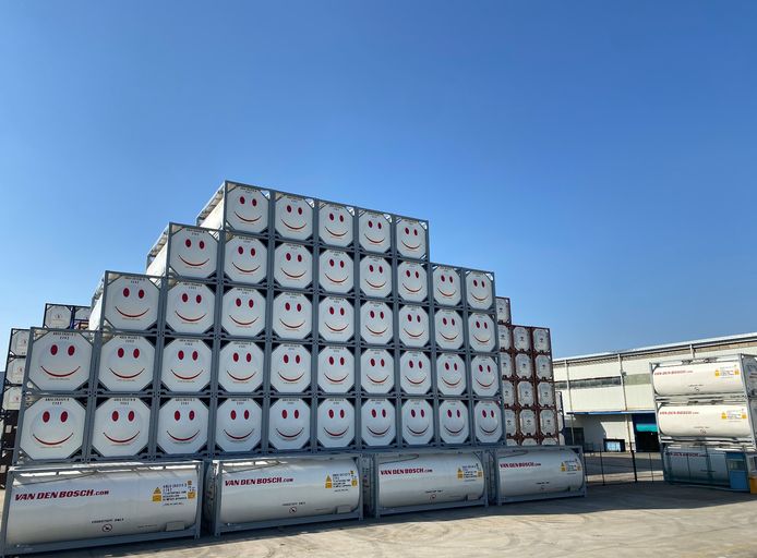De nieuwe containers van Van den Bosch voor het transport van levensmiddelen.