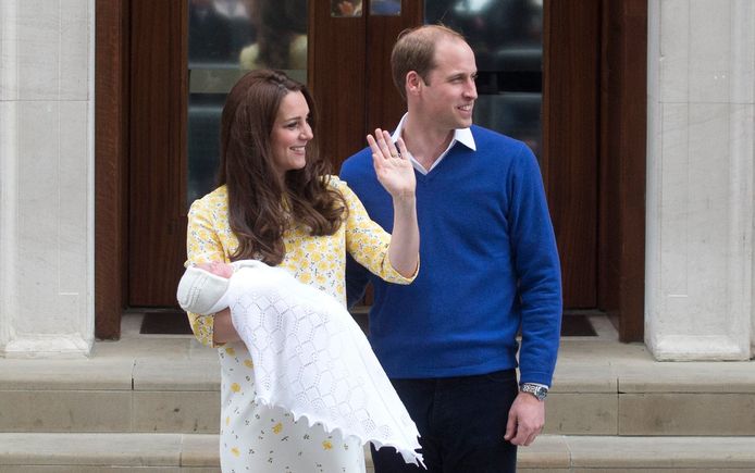 Kate en William na de geboorte van prinses Charlotte.