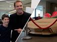 Maker draagt kartonnen Lamborghini over aan Robert Doornbos