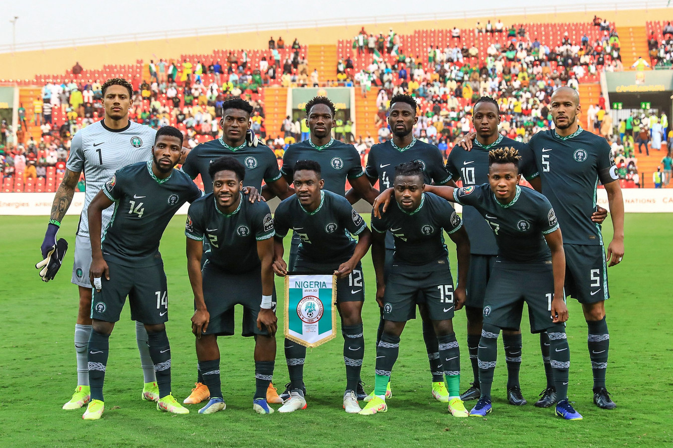 Maduka Okoye (linksboven) ontbreekt namens Sparta tijdens de uitwedstrijd tegen Cambuur van komende zondag. Hij is met zijn vaderland Nigeria actief op de Afrika Cup.