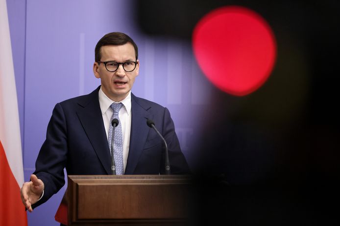 De Poolse premier Morawiecki verweet Europa vorig jaar ‘financiële chantage’ en ‘ondermijning van de democratie’.