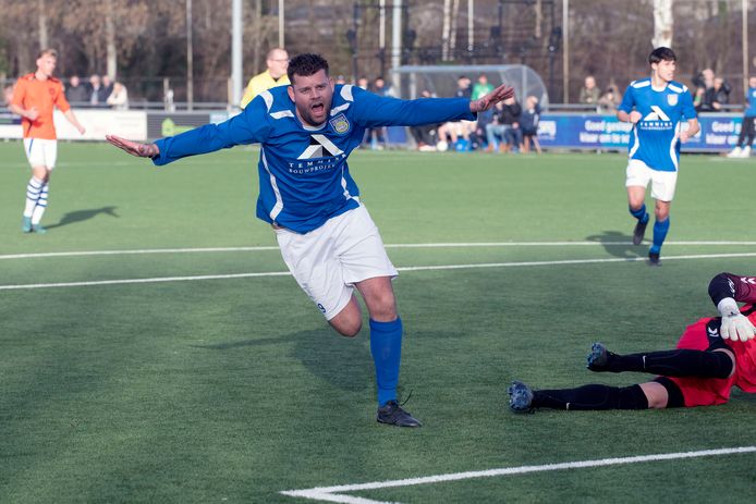 Jarmo van 't Hof heeft Helios op voorsprong gezet tegen Blauw Wit'66.