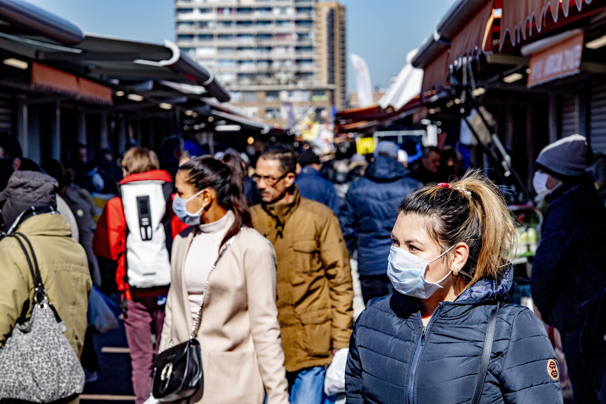 De Haagse Markt, eind maart. Beeld ANP