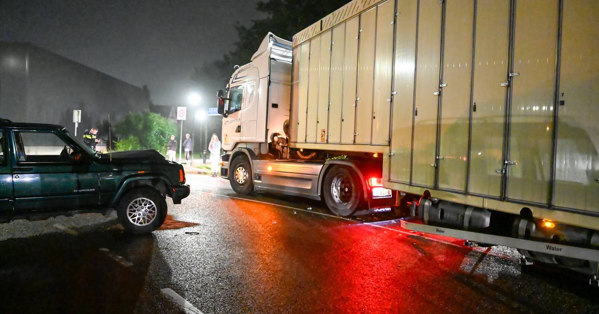 Vrachtwagen met duiven aangereden in Vriezenveen; ruim 2000 wedstrijdvogels met de schrik vrij.