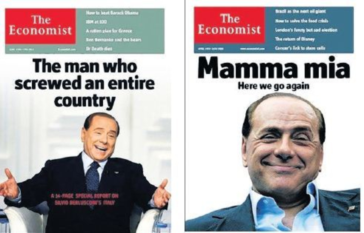 Due precedenti articoli dell'Economist su Berlusconi.  immagine 