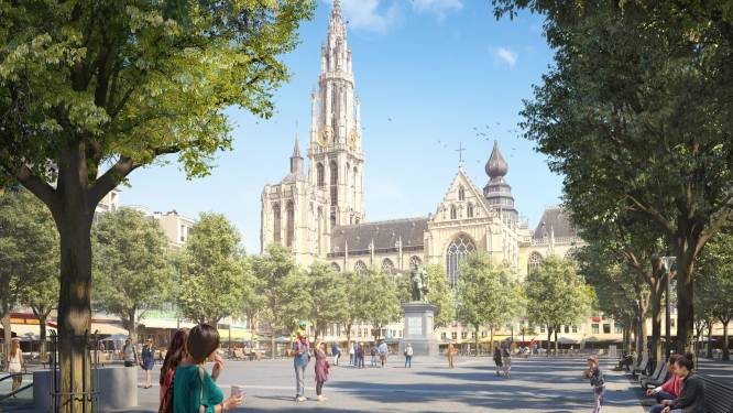 Antwerpse Groenplaats wordt een stuk groener: volledige heraanleg gepland in 2024