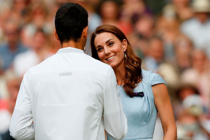 Felicitaties van hertogin Kate voor Djokovic.