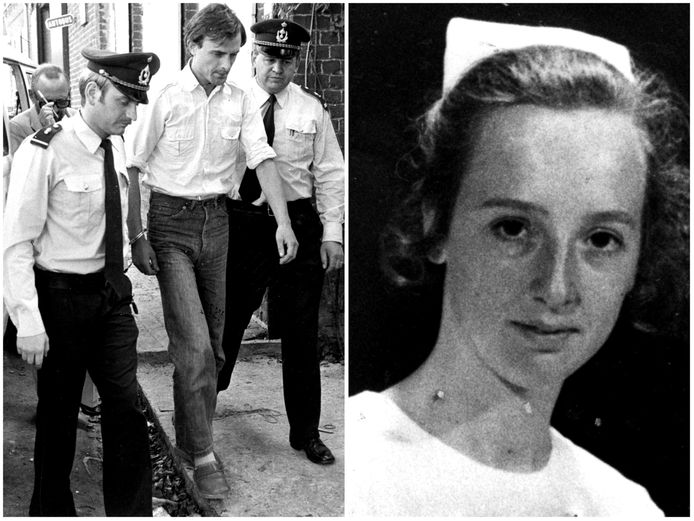 Peter Carlier (midden op foto links) vermoordde in augustus 1979 met een longrifle zijn 21-jarige buurvrouw, verpleegster Christi Lepercq (rechts).