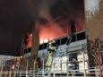 De brand in het opvangcentrum ‘Porte d’Ulysse’ vrijdagavond.