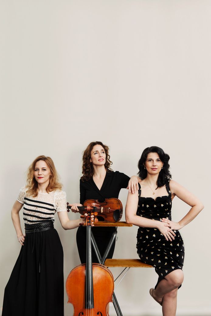 Het Arosa Trio met pianiste Nino Gvetadze (rechts).