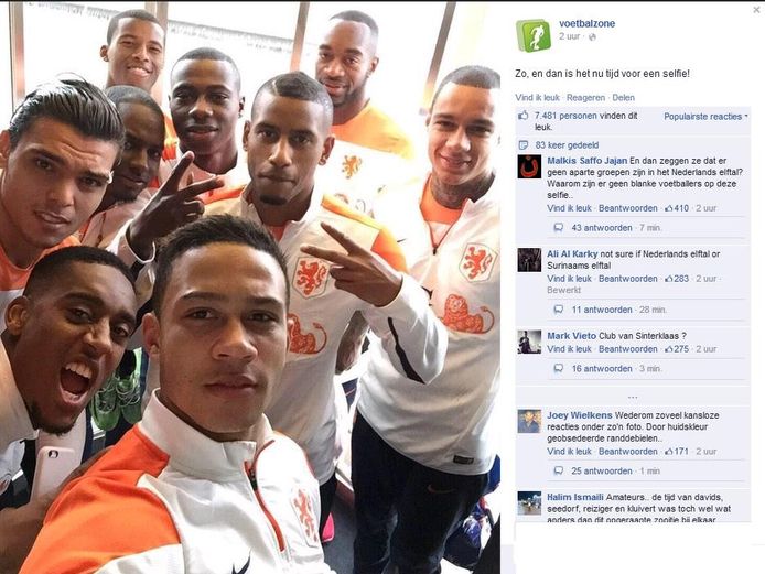 Reacties Op Foto Donkere Jongens Oranje Diep Triest Nederlands Voetbal Ad Nl